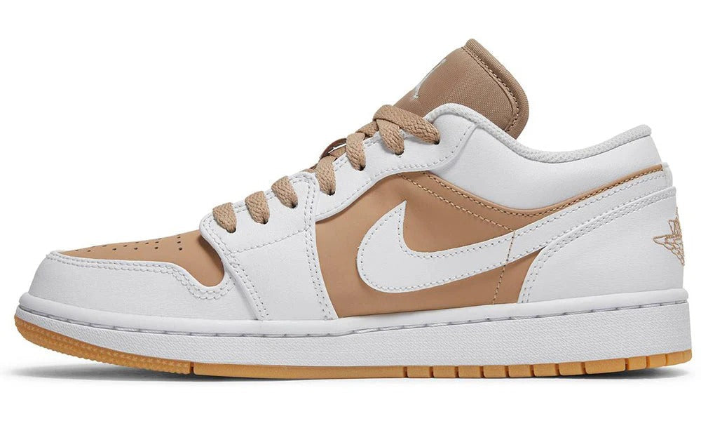 Air Jordan 1 Low Hemp White Leather Sneakers DN6999-100