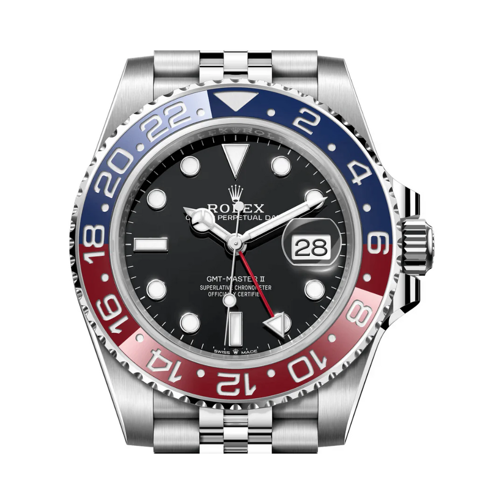 Rolex GMT Master II Black Dial Luxury Stainless Steel Watch
