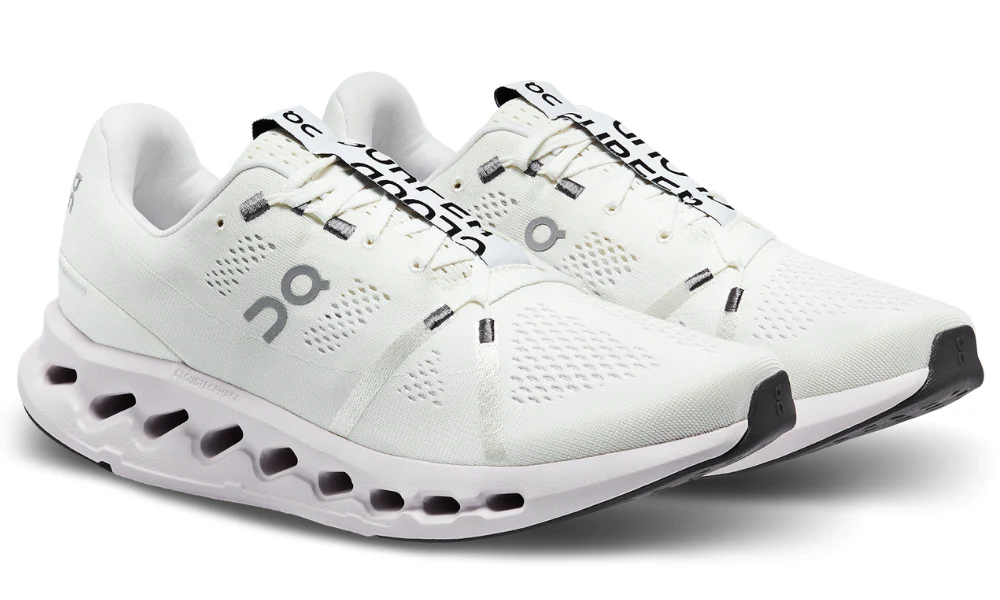 On Cloudsurfer White Frost Lightweight Road Running Shoes for Men