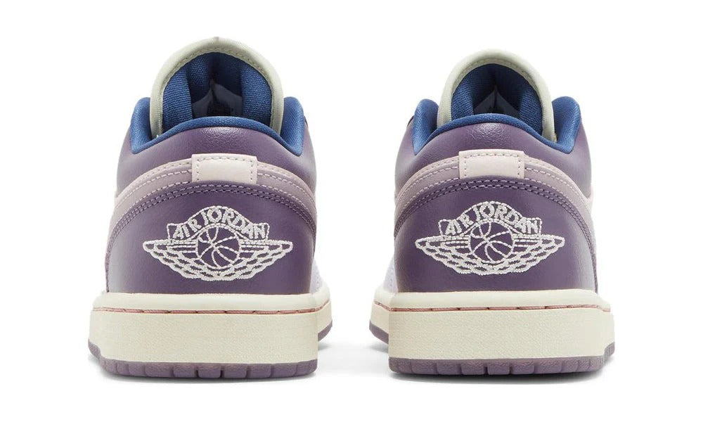 Nike Air Jordan 1 Low Pastel Plum Leather Sneakers