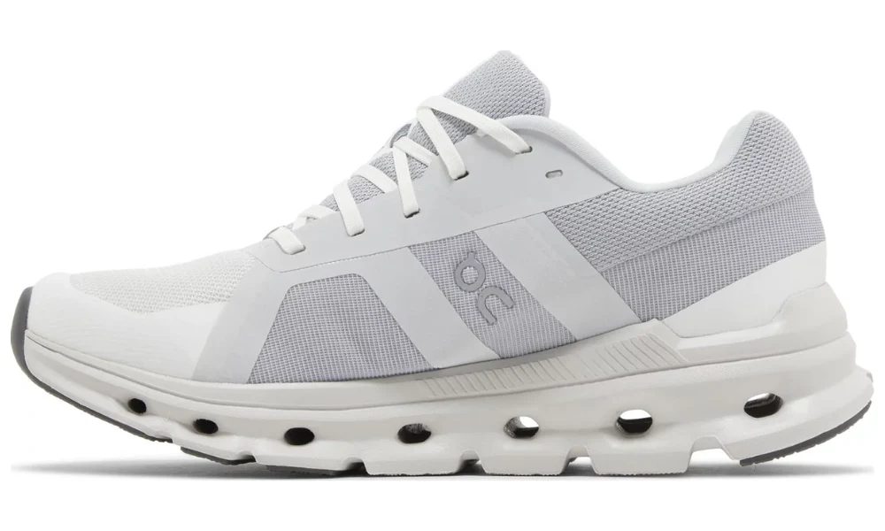 On Running Cloudrunner Wide White Frost Supportive Cushioned Sneakers