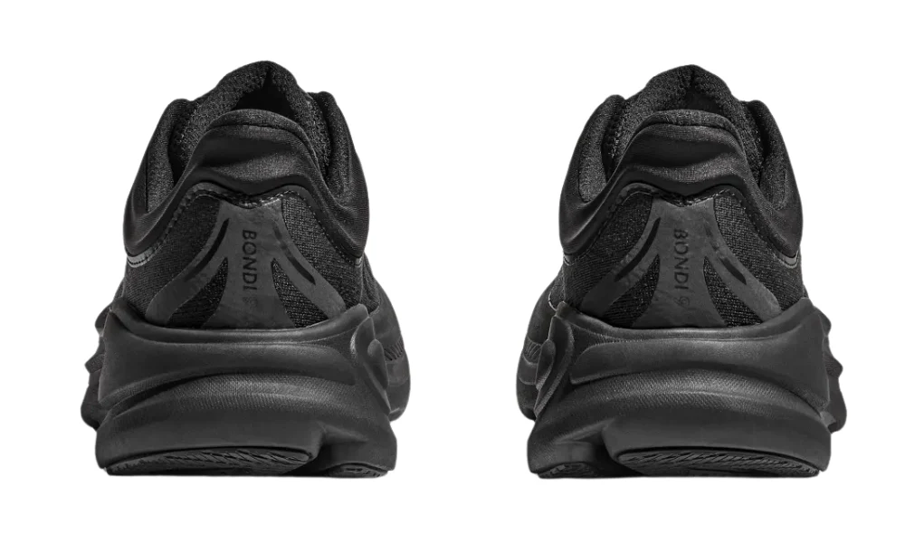 Hoka Bondi 9 Black Ultra-Cushioned Road Running Shoes for Men