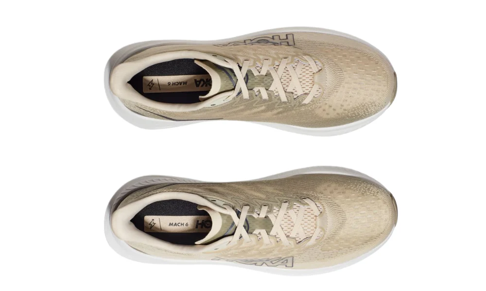 Hoka Mach 6 Lightweight Performance Running Shoes Oat Milk Barley