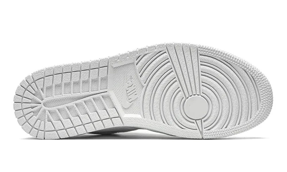 Nike Air Jordan 1 Low Triple White Leather Classic Low Top Sneakers