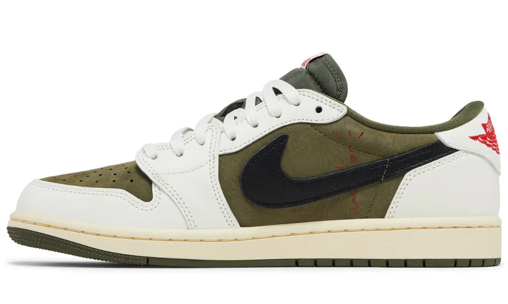 Nike Air Jordan 1 Retro Low Travis Scott Reverse Olive Sneakers