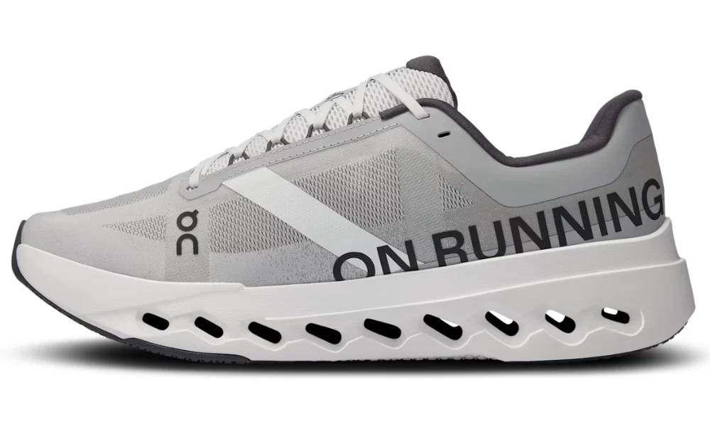 On Cloudsurfer Next Wide Glacier White Performance Running Shoes