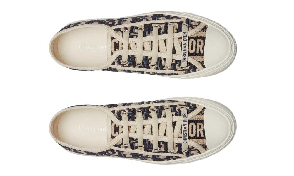 WALK'N'DIOR SNEAKER Blue Dior Oblique Embroidered Canvas