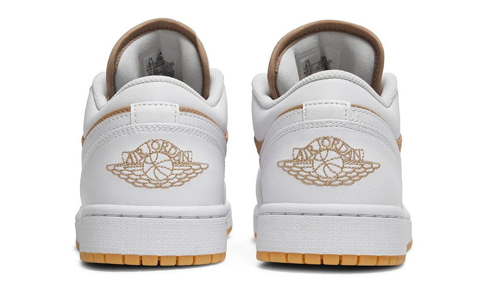 Air Jordan 1 Low Hemp White Leather Sneakers DN6999-100