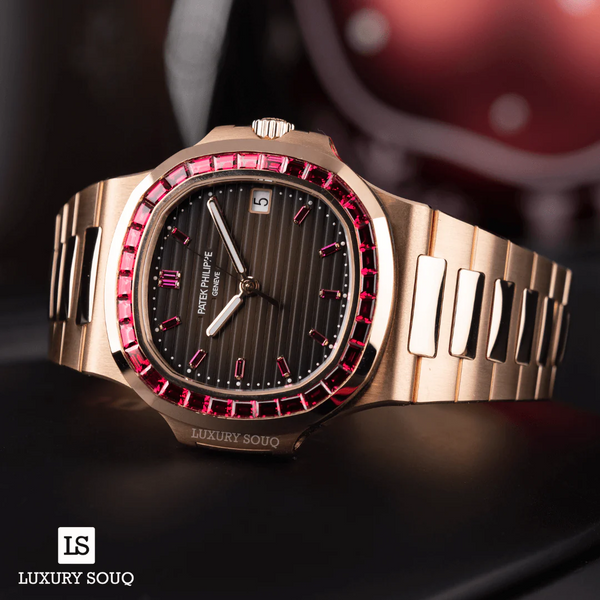 Patek Philippe Nautilus Luxury Watch with Elegant Brown Dial Finish