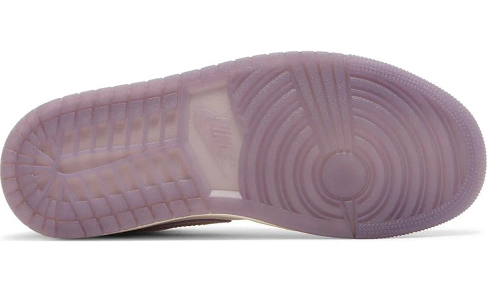 Nike Air Jordan 1 Low Pastel Plum Leather Sneakers