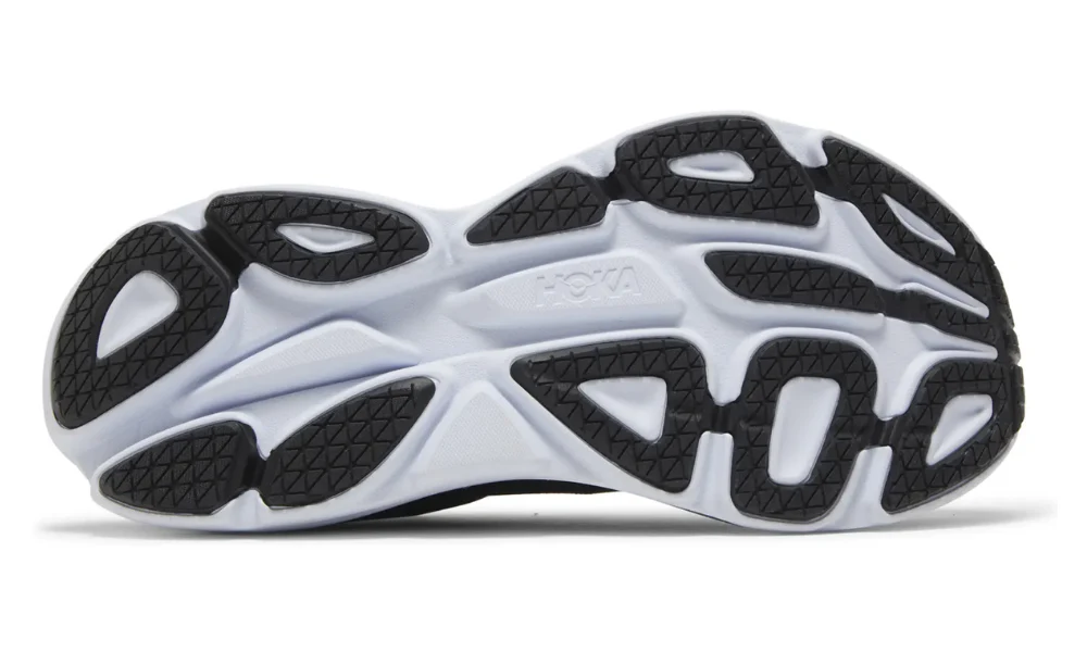 Hoka Bondi 8 Running Shoes in Sleek Black and White