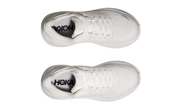 Hoka Bondi 9 White Neutral Running Shoes Premium Cushioned Sneakers