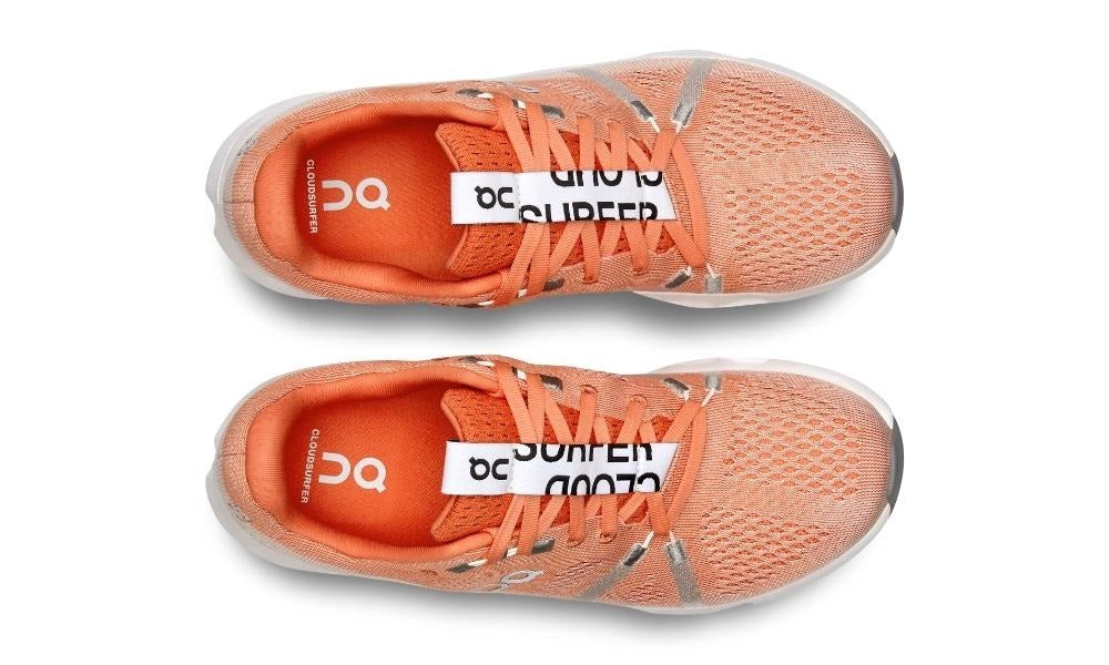On Cloudsurfer Flame White Lightweight Running Shoes for Smooth Training