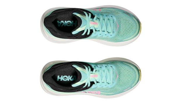 Hoka Bondi 9 Women's Running Shoes Blue Spark Mint Fluorite