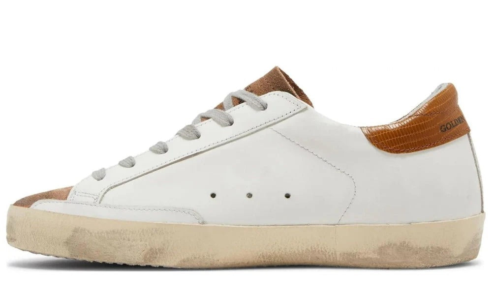 Golden Goose Women's Superstar Low-Top Sneakers White Bronze Leather