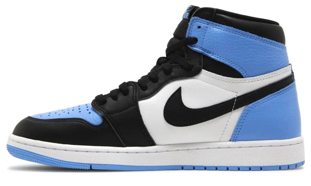 Air Jordan 1 Retro High OG UNC Toe Leather Basketball Sneakers