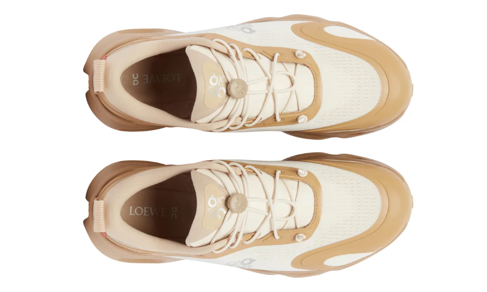 Loewe x On Running Cloudsolo Dark Sand Cream Performance Sneakers