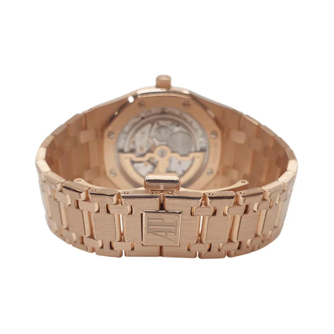 Audemars Piguet Royal Oak Rose Gold Blue Dial Men's Watch