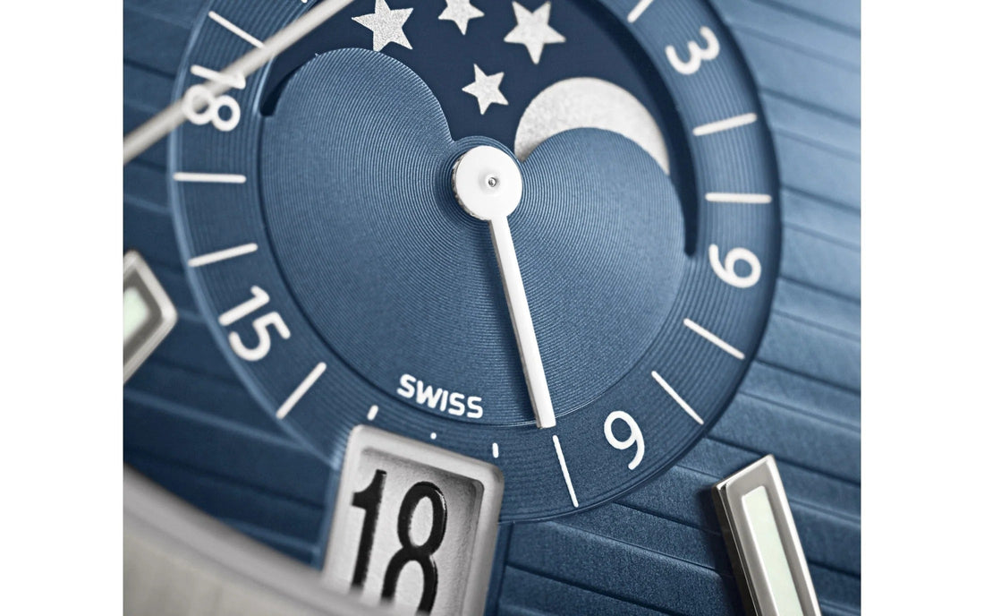 Patek Philippe Nautilus Annual Calendar Stainless Steel Watch Blue Dial