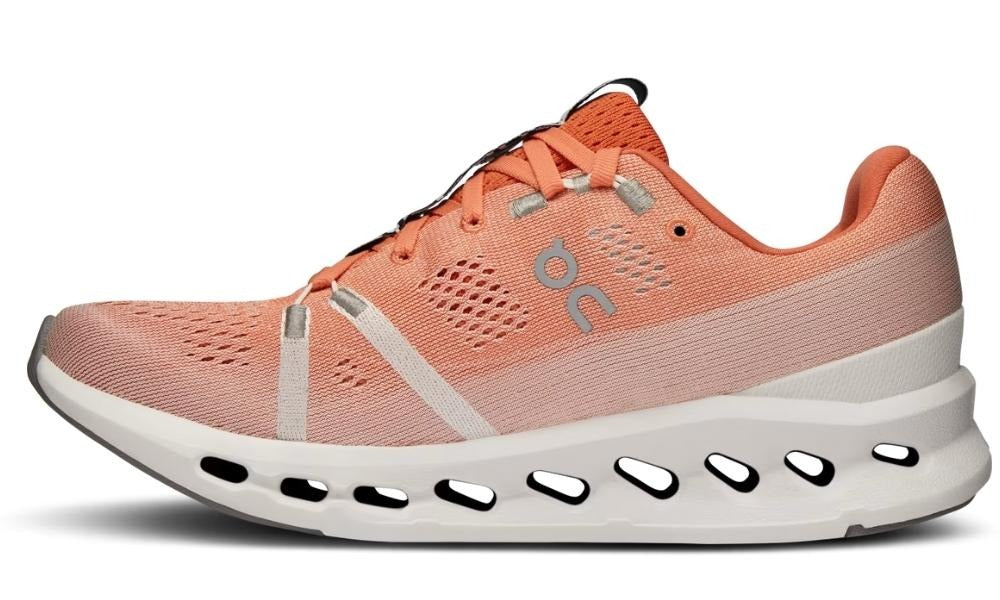 On Cloudsurfer Flame White Lightweight Running Shoes for Smooth Training