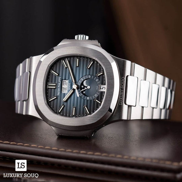 Patek Philippe Nautilus Luxury Watch with Gradient Blue Dial Finish