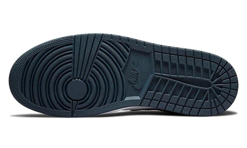 Air Jordan 1 Low Dark Teal Leather Basketball Sneakers