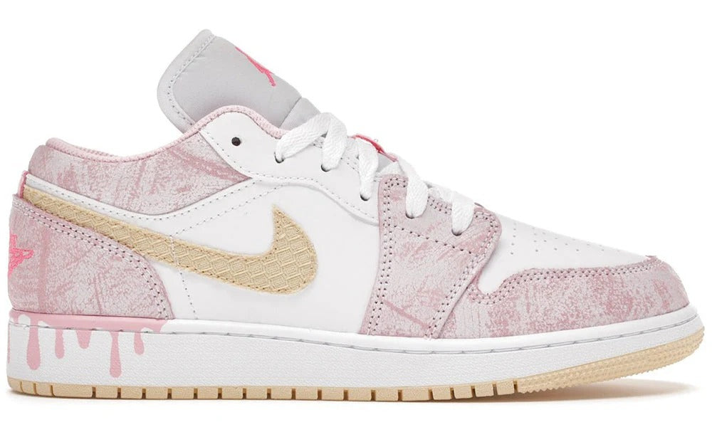 Air Jordan 1 Low SE Paint Drip Arctic Punch Sneakers