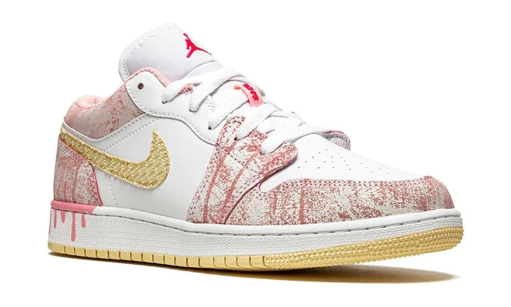 Air Jordan 1 Low SE Paint Drip Arctic Punch Sneakers