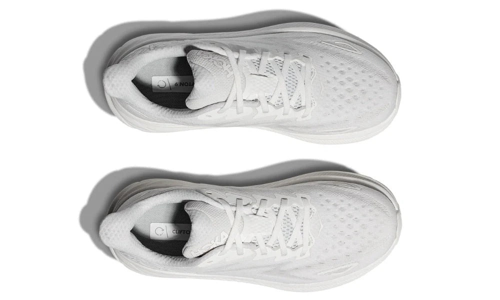 Hoka Clifton 9 Lightweight Breathable Cushioned Running Shoes White
