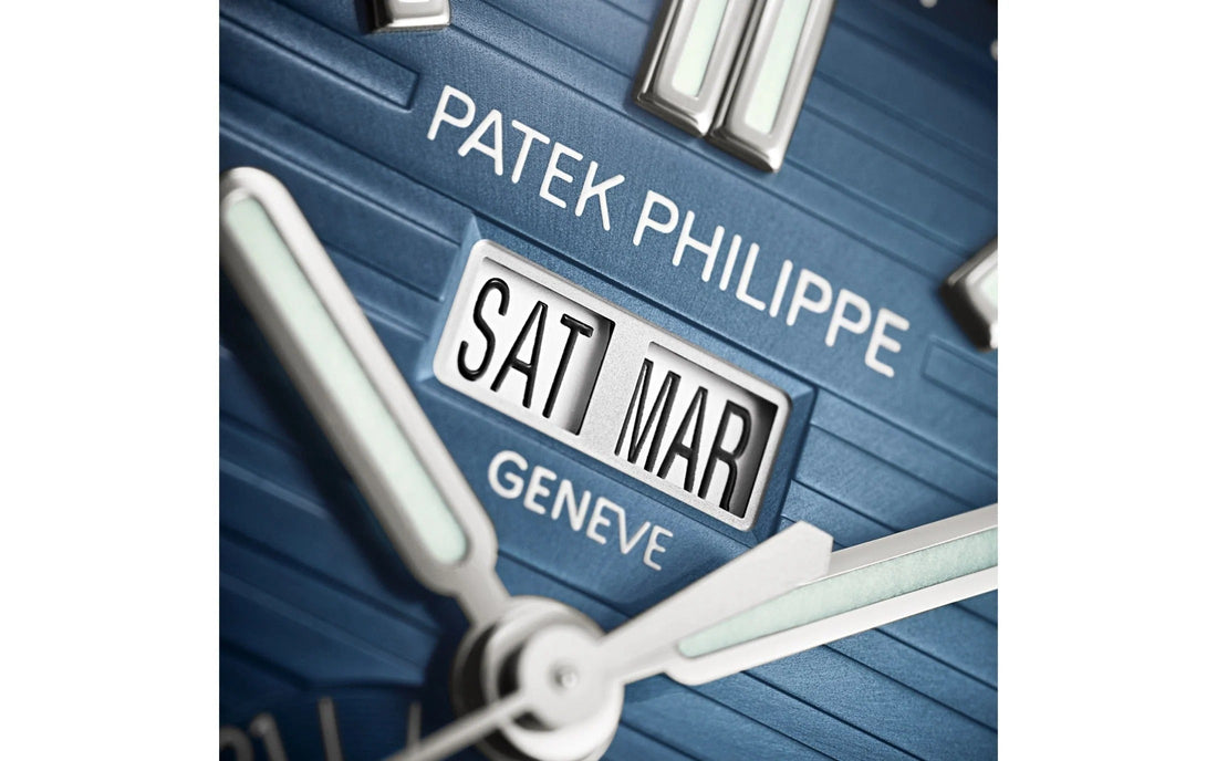 Patek Philippe Nautilus Annual Calendar Stainless Steel Watch Blue Dial