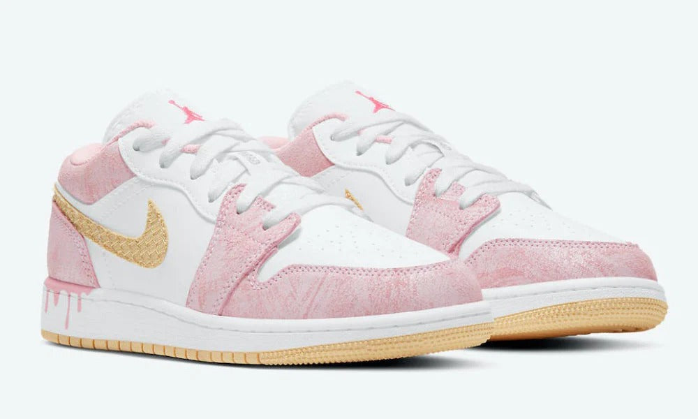 Air Jordan 1 Low SE Paint Drip Arctic Punch Sneakers