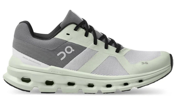 On Running Cloudrunner Green-Grey Lightweight Athletic Training Shoes
