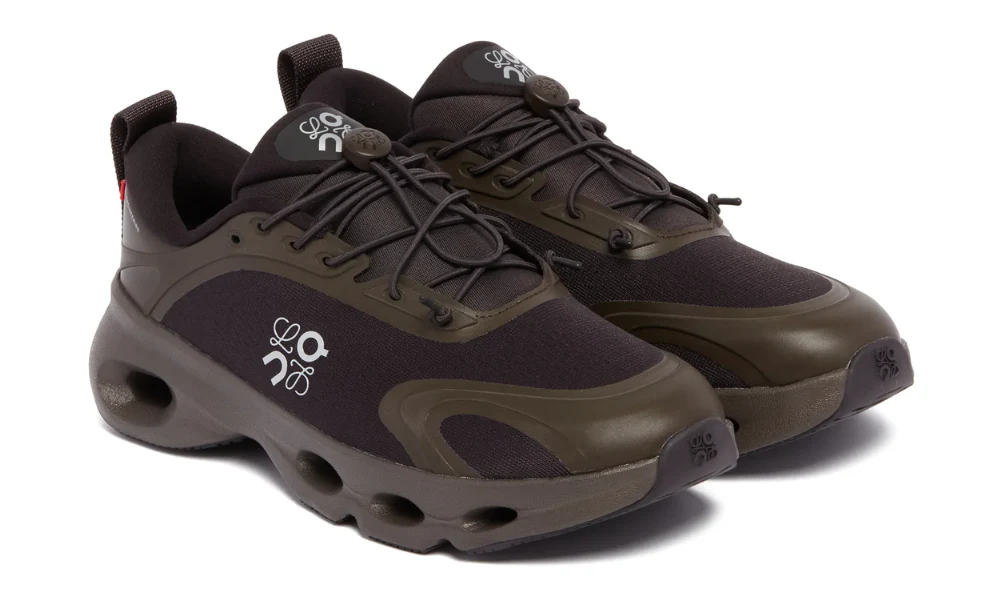 Loewe x On Running Cloudsolo Dark Brown Technical Mesh Sneakers