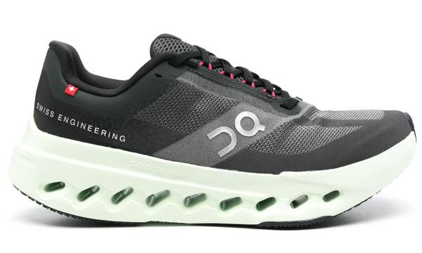On Cloudsurfer Next Black Mint Green Responsive Running Shoes