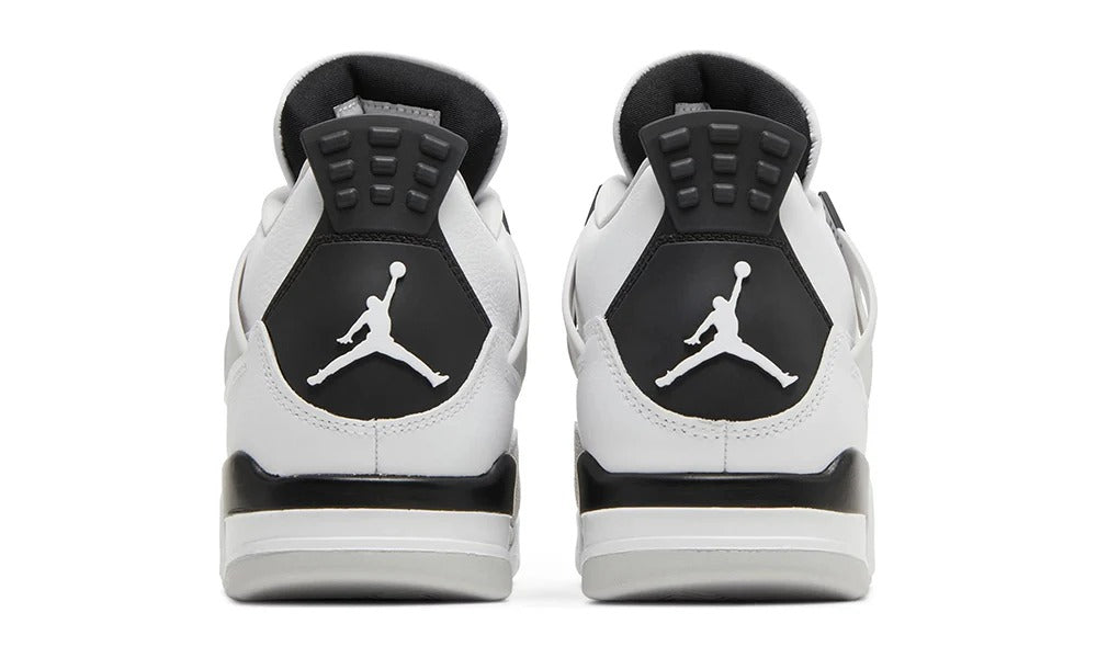 Nike Air Jordan 4 Retro Military Black Leather Basketball Sneakers