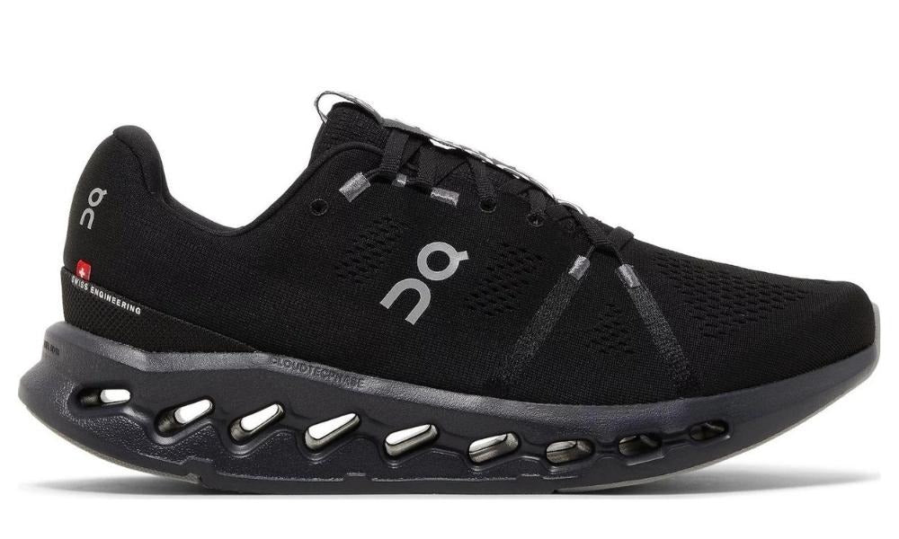On Cloudsurfer All Black Lightweight Running Shoes for Men and Women
