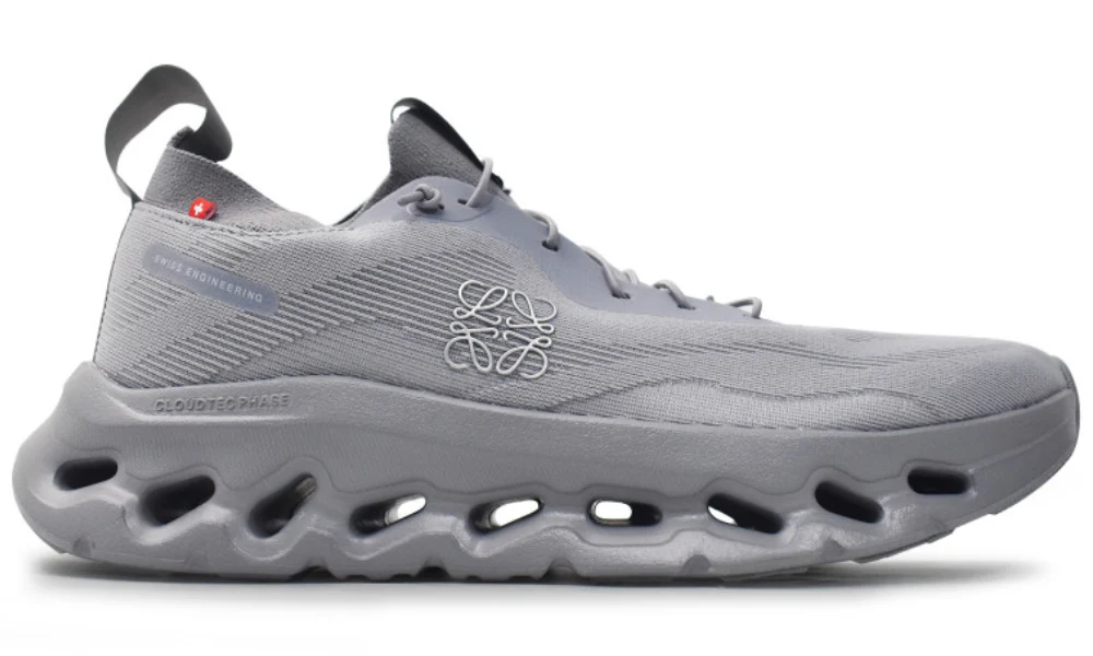 Loewe x On Cloudtilt Grey Mesh Lightweight Performance Running Sneakers