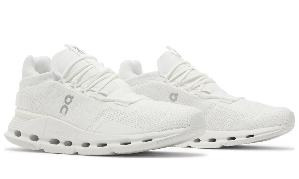 On Running Cloudnova Triple White Sneakers with CloudTec Cushioning