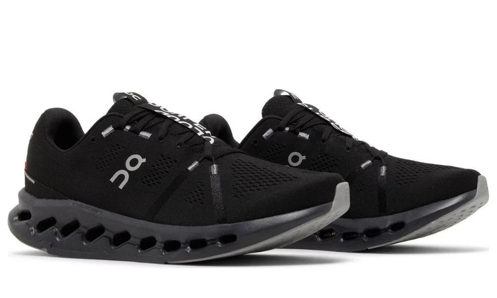On Cloudsurfer All Black Lightweight Running Shoes for Men and Women