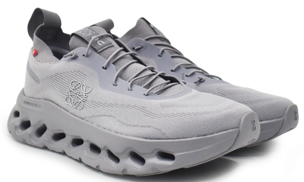 Loewe x On Cloudtilt Grey Mesh Lightweight Performance Running Sneakers