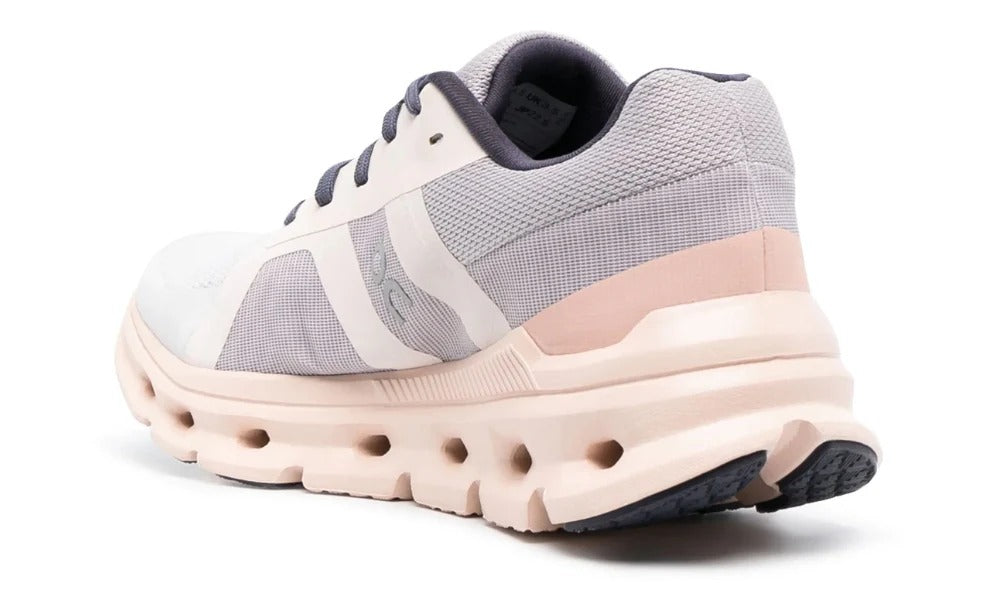 On Running Cloudrunner Frost Fade Grey Pink Supportive Training Sneakers