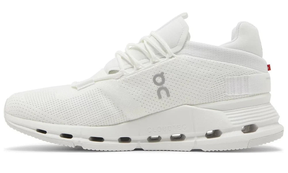 On Running Cloudnova Triple White Sneakers with CloudTec Cushioning