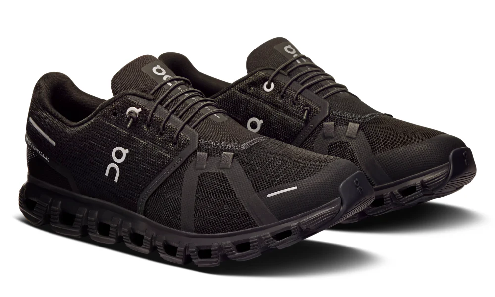 On Cloud 6 Waterproof All-Day Performance Running Shoes Black Black