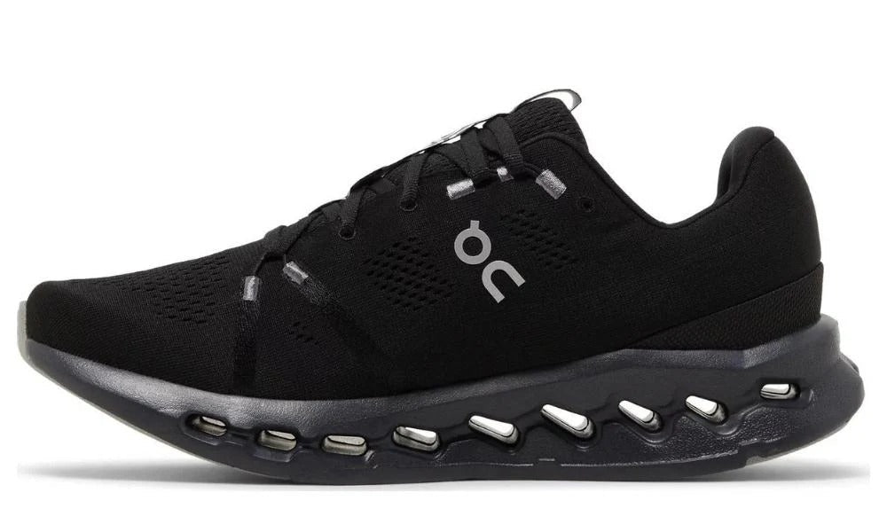 On Cloudsurfer All Black Lightweight Running Shoes for Men and Women