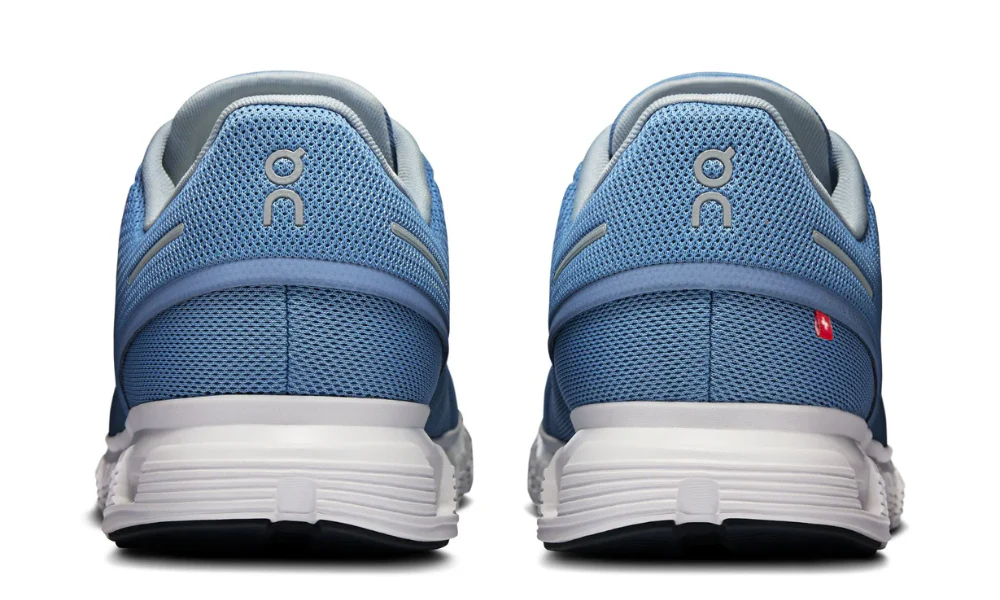 On Cloud 6 Chambray White Lightweight Performance Running Shoes