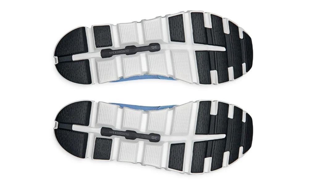On Cloud 6 Chambray White Lightweight Performance Running Shoes