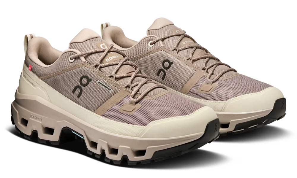 On Cloudrock Low Waterproof Cinder Fog Supportive Trail Hiking Boots