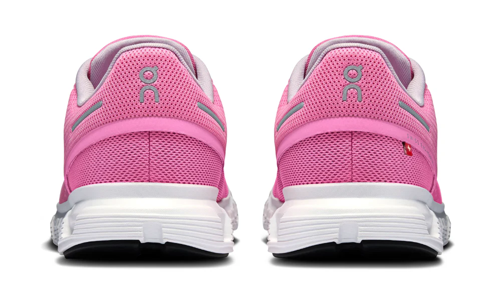 On Cloud 6 Raspberry White Lightweight Daily Running Shoes