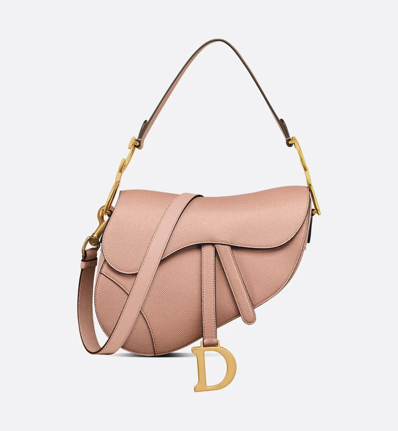 Elegant Blush Saddle Bag with Adjustable Strap for Everyday Style