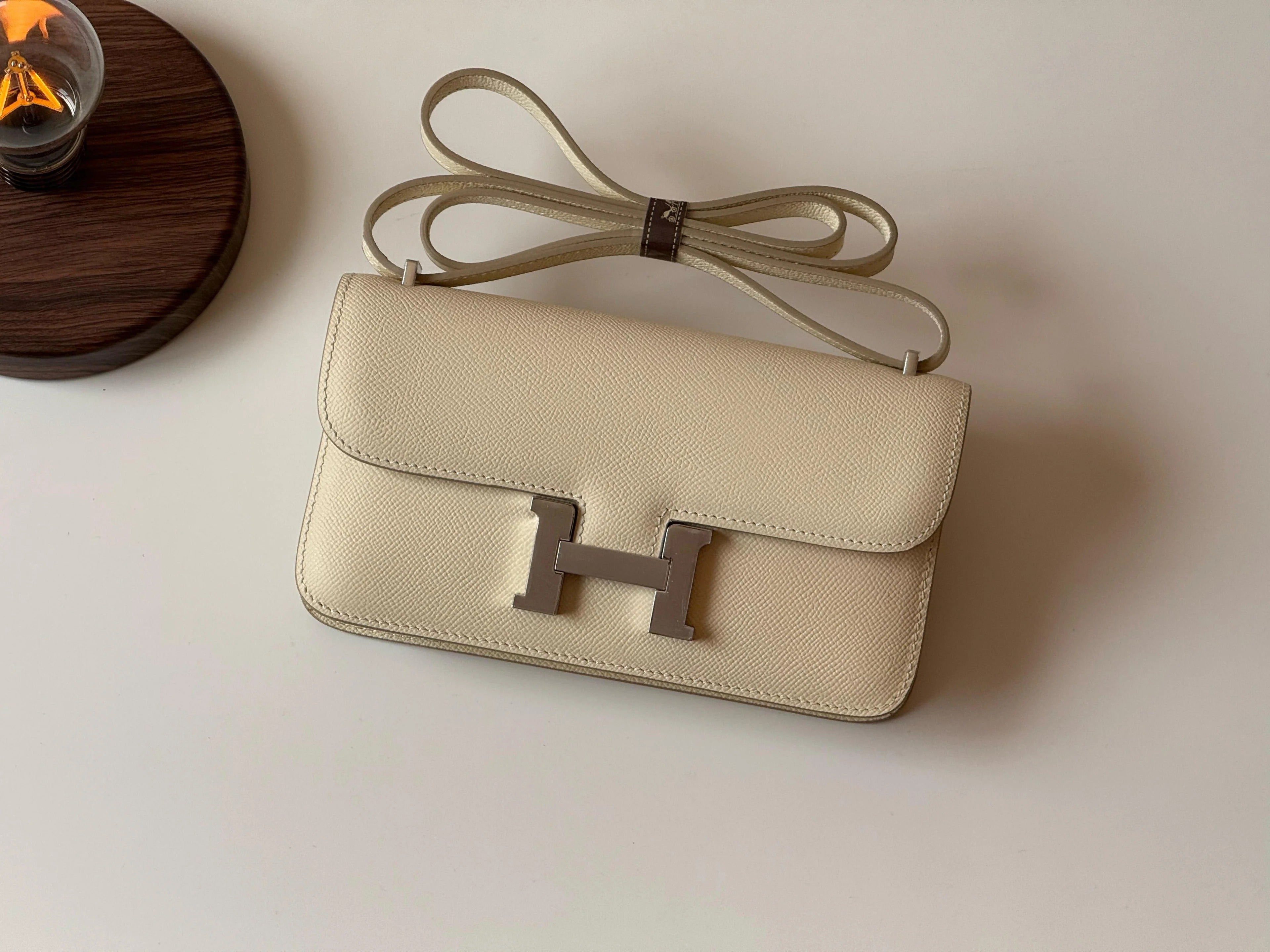 Elegant Hermes Constance Style Designer Leather Shoulder Handbag Accessory